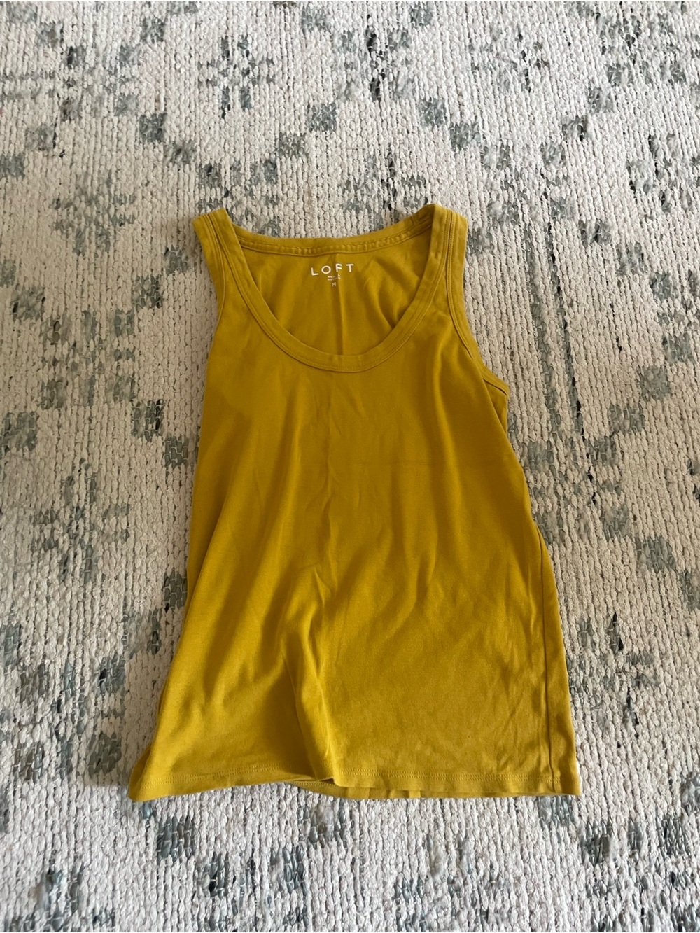 LOFT Gold Scoop Neck Tank Top